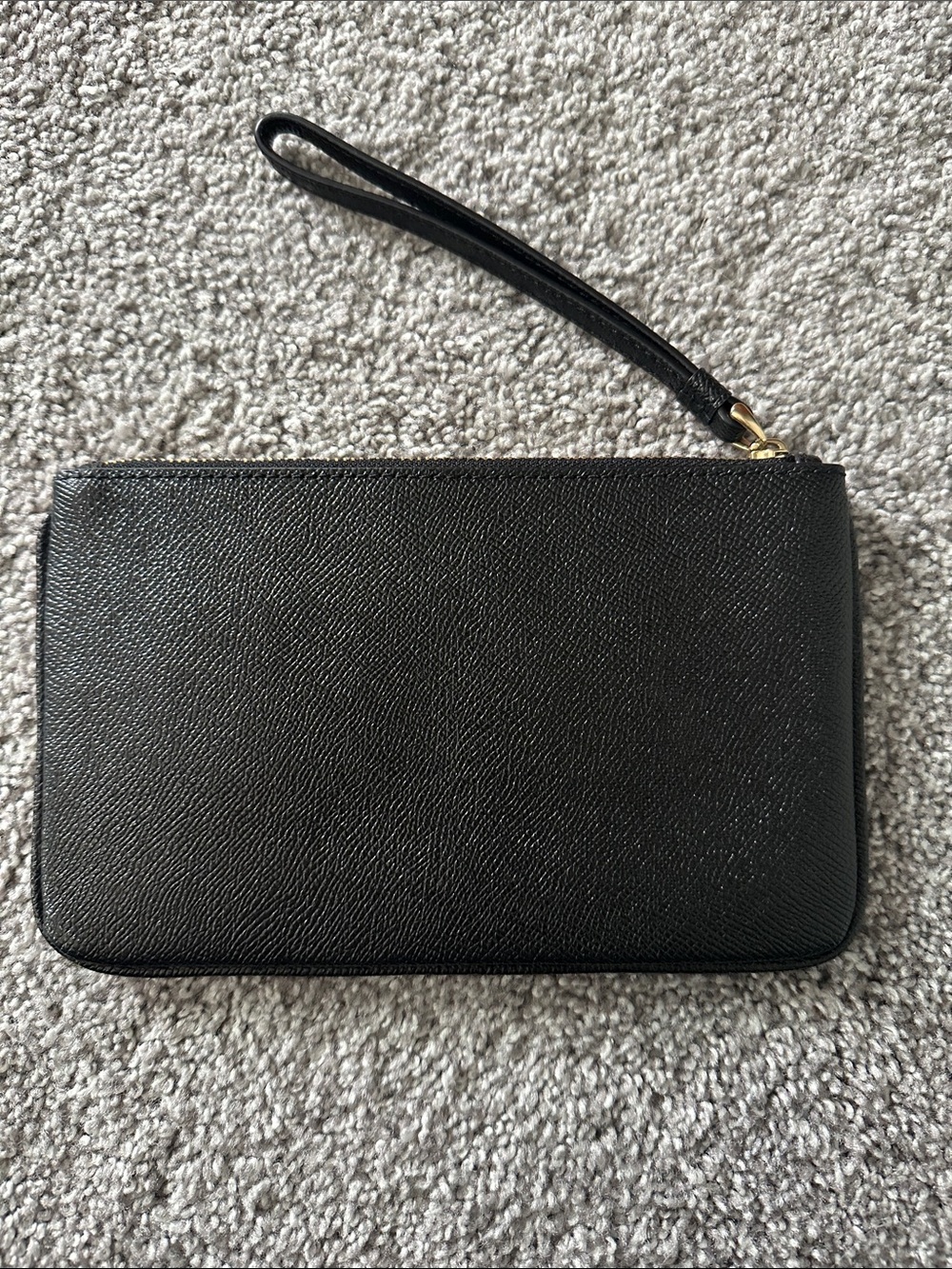 Coach Black Leather Wristlet with Gold Hardware - Picture 2 of 3